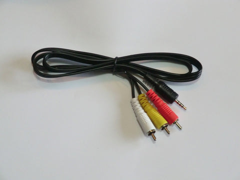 Camcorder AV out TV lead 3.5mm to 3 RCA Phono lead for Sony Canon JVC camcorders